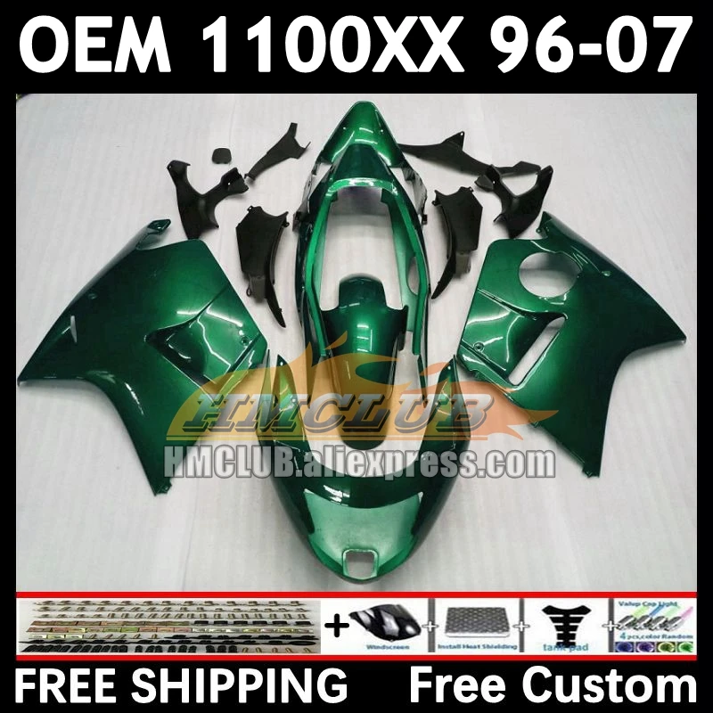 Blackbird For HONDA CBR 1100XX CBR1100 XX 86No.122 CBR1100XX 96 97 98 dark green 99 00 01 2002 2003 2004 2005 2006 2007 Fairing