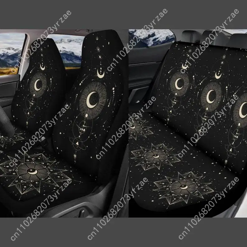 

Boho Moon Car Seat Covers Universal Environmentally Friendly Interior Decorations Comfortable Breathable Car Seat Covers