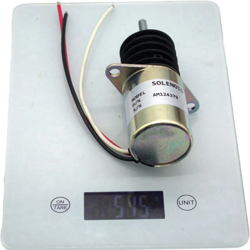 AM124379 12V Fuel Shutoff Solenoid For John Deere 415 455 445 430 Front Mower Lawn And Garden Tractors AM103337 AM124380