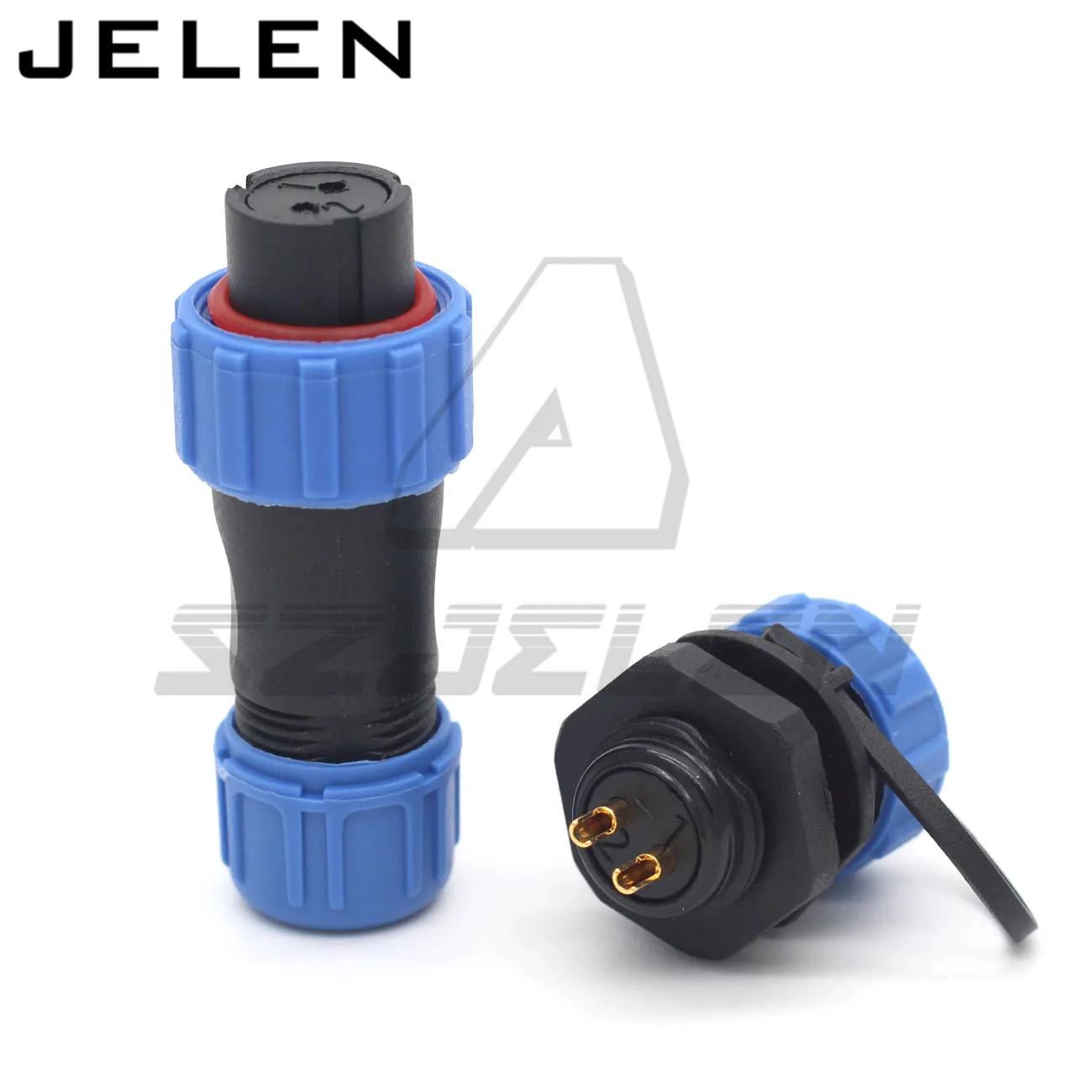 SP13, 2pin 3pin 4 pin 5 pin 6 pin 7pin 9pin waterproof  onnector plug(female) and socket(Male), LED Power wire connector IP68