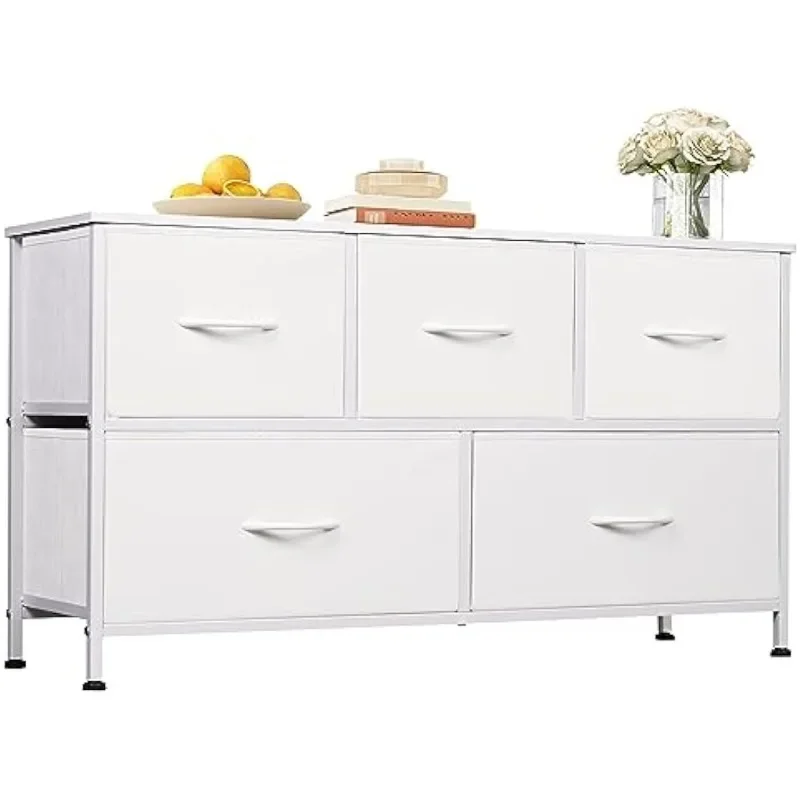 

Dresser for Bedroom with 5 Drawers, Wide Chest of Drawers, Fabric Dresser, Storage Organization Unit with Fabric