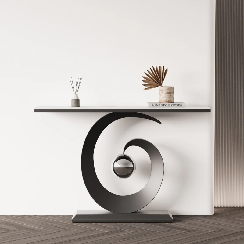 Table Console de luxe nordique Design incurvé belle Table Console élégante Premium Console classique