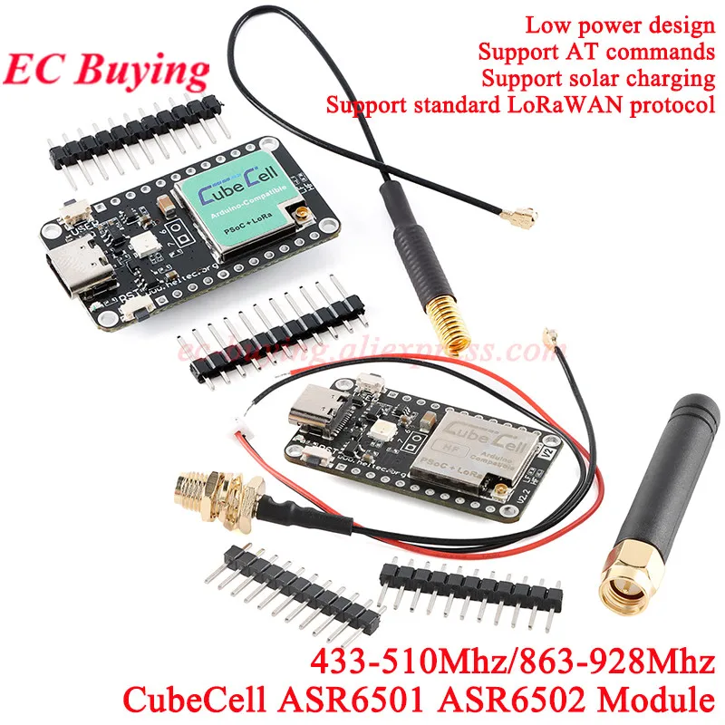 Moduł płytki rozwojowej SX1262 CubeCell ASR6501 ASR6502 433MHz 868MHz Cortex-M0 LoRaWAN Lora Node Control PCB AT dla Arduino