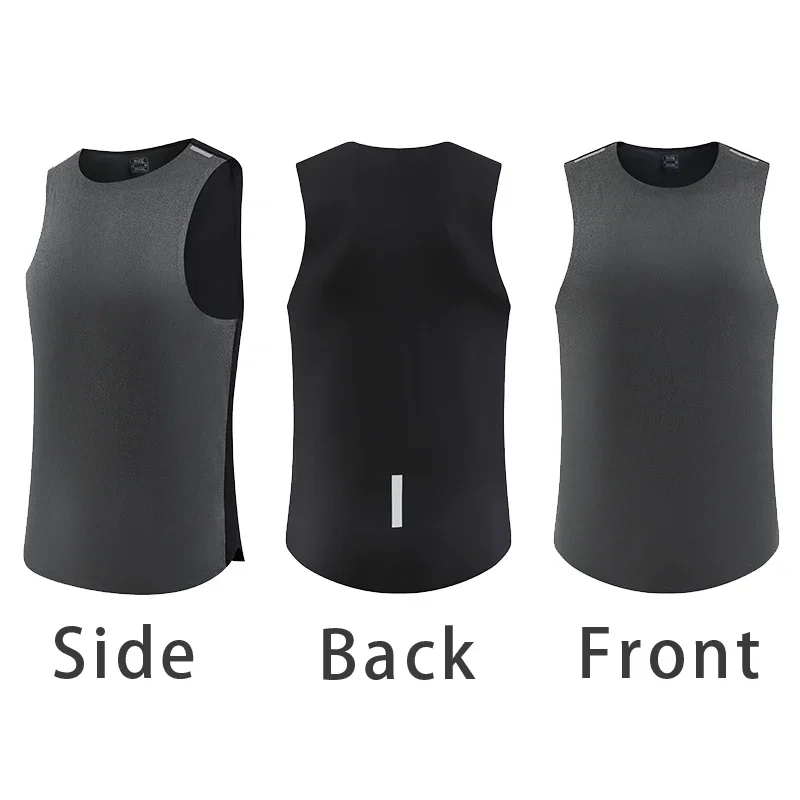 Men Gym Jogging Vest Tank Basketball Sport Wear Male Running Sleeveless Shirt Muscle Fit Top Training Outdoor Clothes Breathable