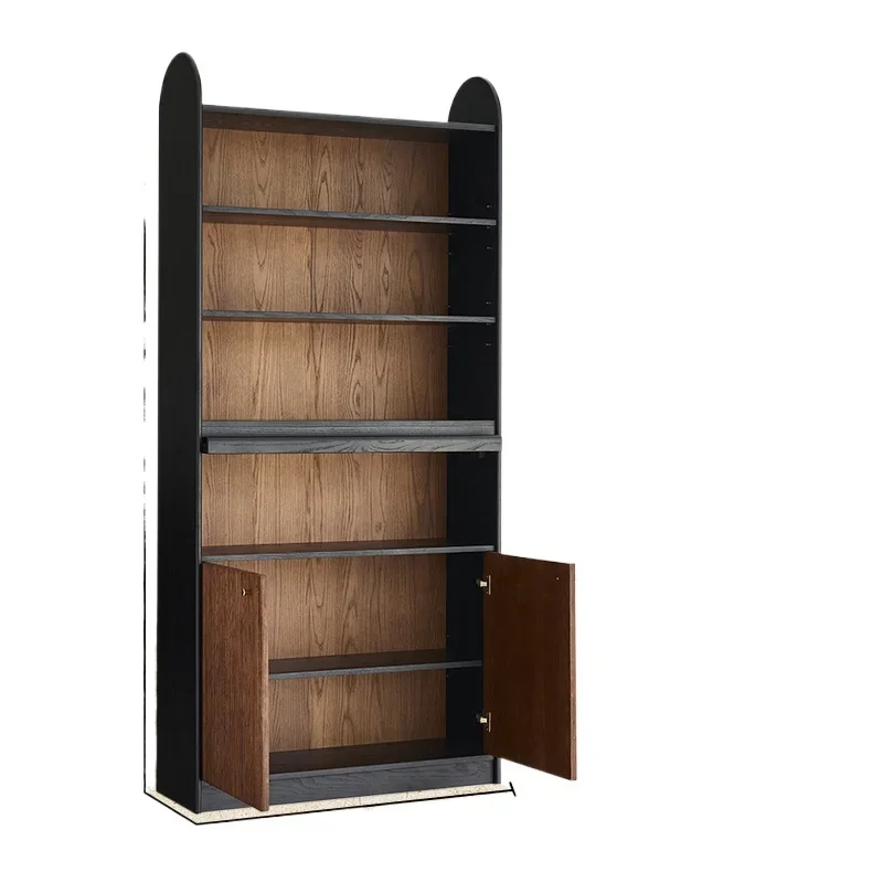 

Small apartment living room whole wall free combination bookshelf magazine cabinet household floor cabinet