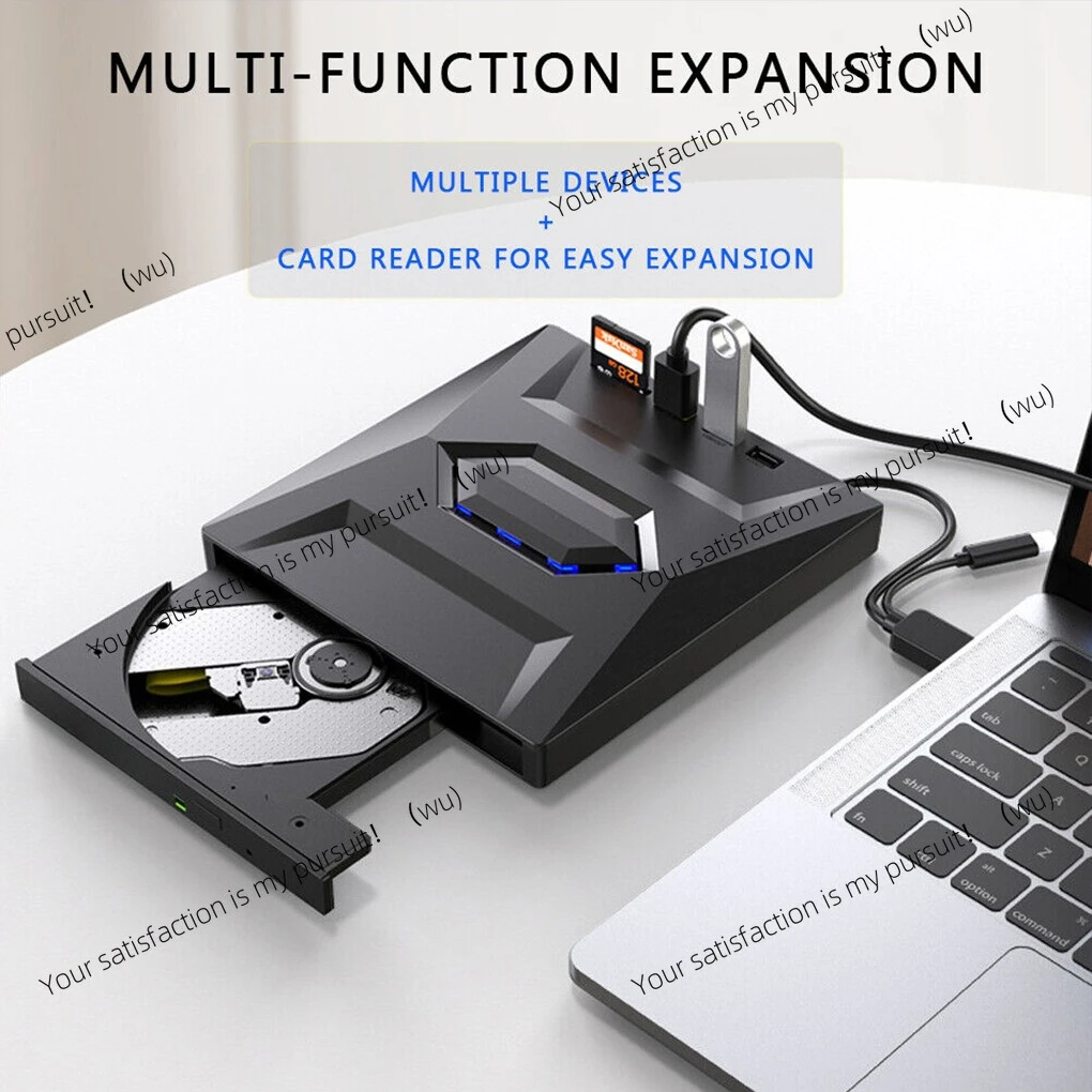 Hub USB 3.0 Type C External CD DVD Drive Type-C SD Card Reader 7-in-1 CD DVD RW ROM Disk Player Burner