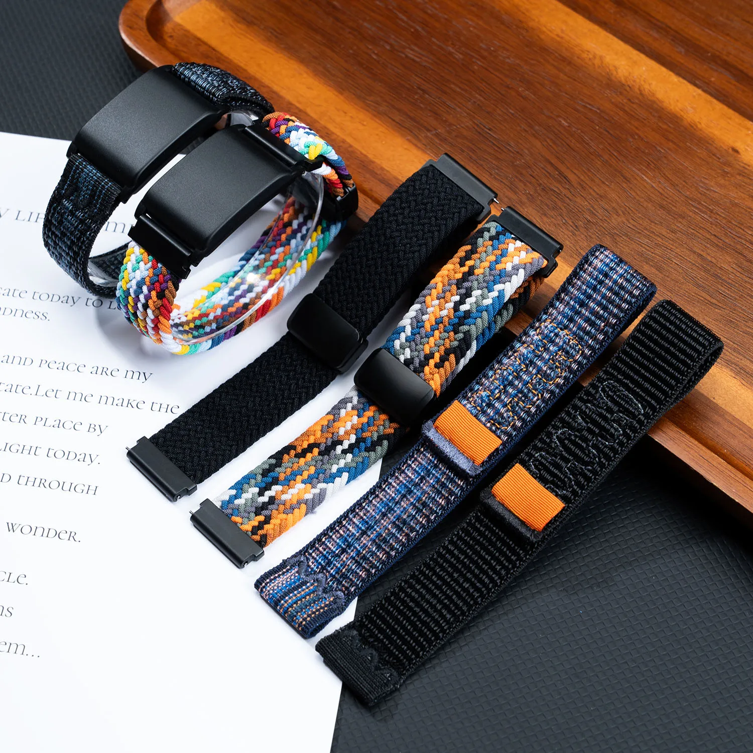 Nylon Watch Strap for Whoop 5.0 Wristband Weave Fabric Watch Band with Cover for Whoop 4.0 Sport Wrist Bracelet Magnetic Belt