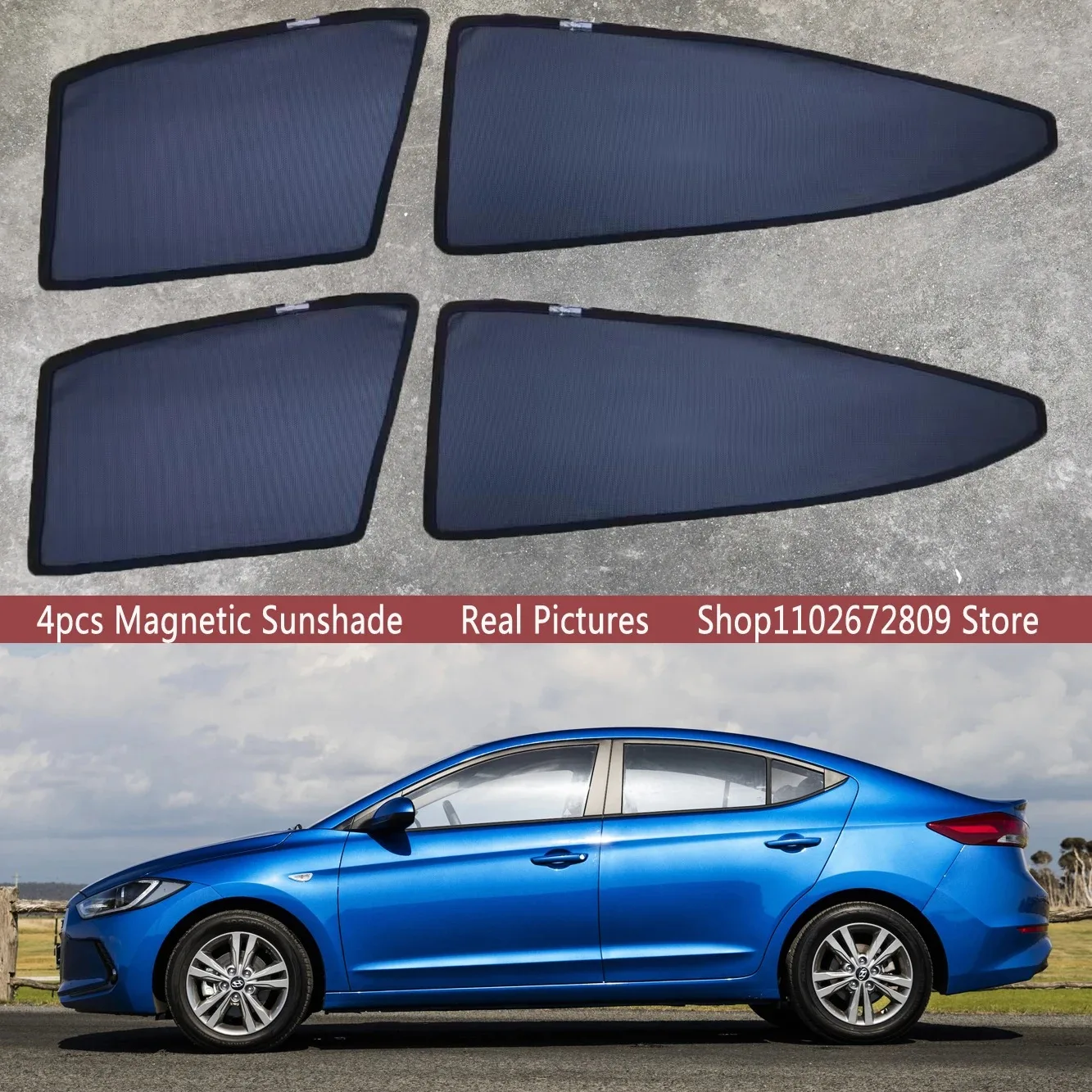 

Magnetic Car Sunshade Shield Windshield Frame Curtain Sun Shades For Hyundai Elantra Avante AD 2016 - 2019 Sedan Accessories