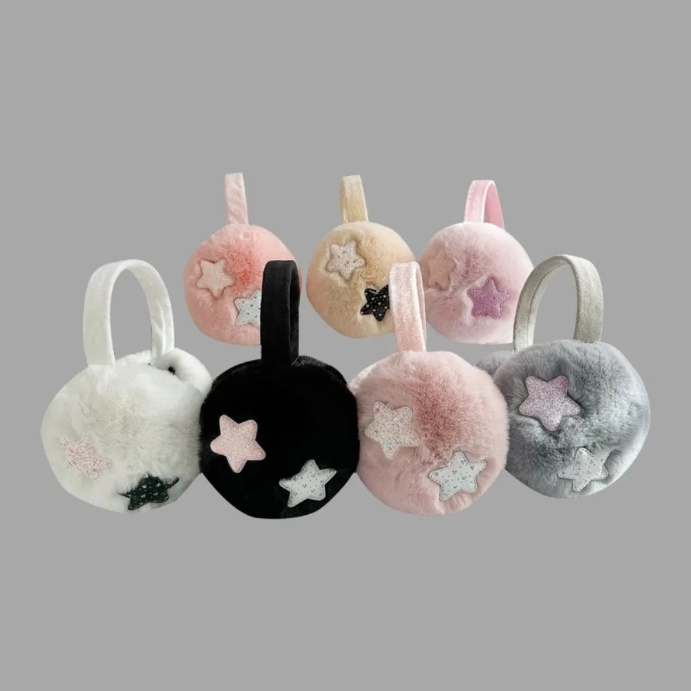 Fashion Cute Star Warm Earmuff Ear Protection Cold Protection Ear Warmer Windproof Soft Plush Fluffy Ear Cover Ladies