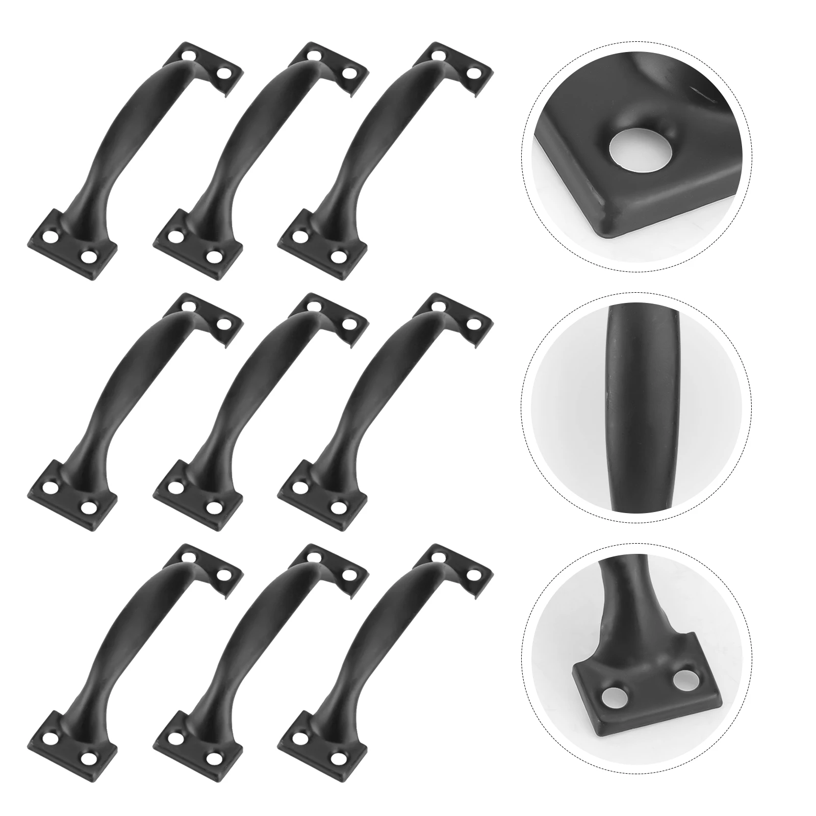 

Vintage Black Drawer Pulls Retro Dumpling Shape Knobs for Kitchen Cabinet Dressers Bookcases 10pcs Set