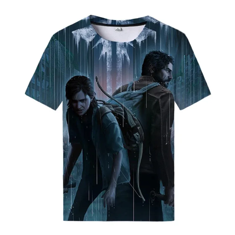 Summer popular TV drama character creative 3D printed horror and stimulating personality fashionable T-shirt