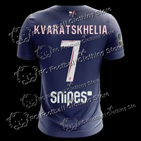 France Paris Soccer French Soccer Jersey Shirt #7 Kvaratskhelia Breathable Sweat-Wicking Sports Short Sleeve Tops