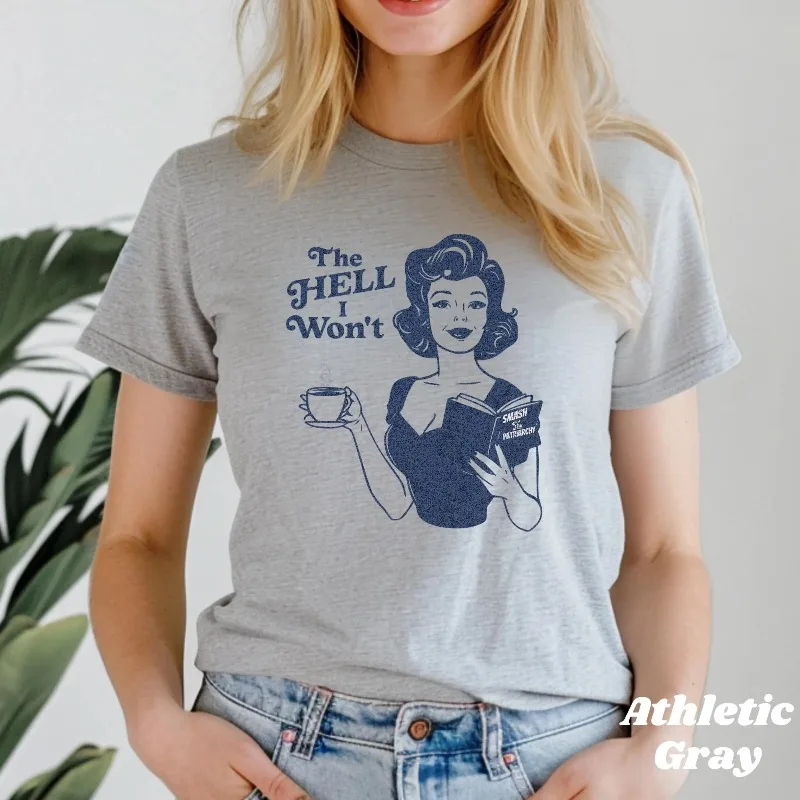 Feminist Resistance T-shirt: Retro Feminist T-shirt, Smash Patriarchy Four Seasons New Style Unisex Casual Fashion T-shirt
