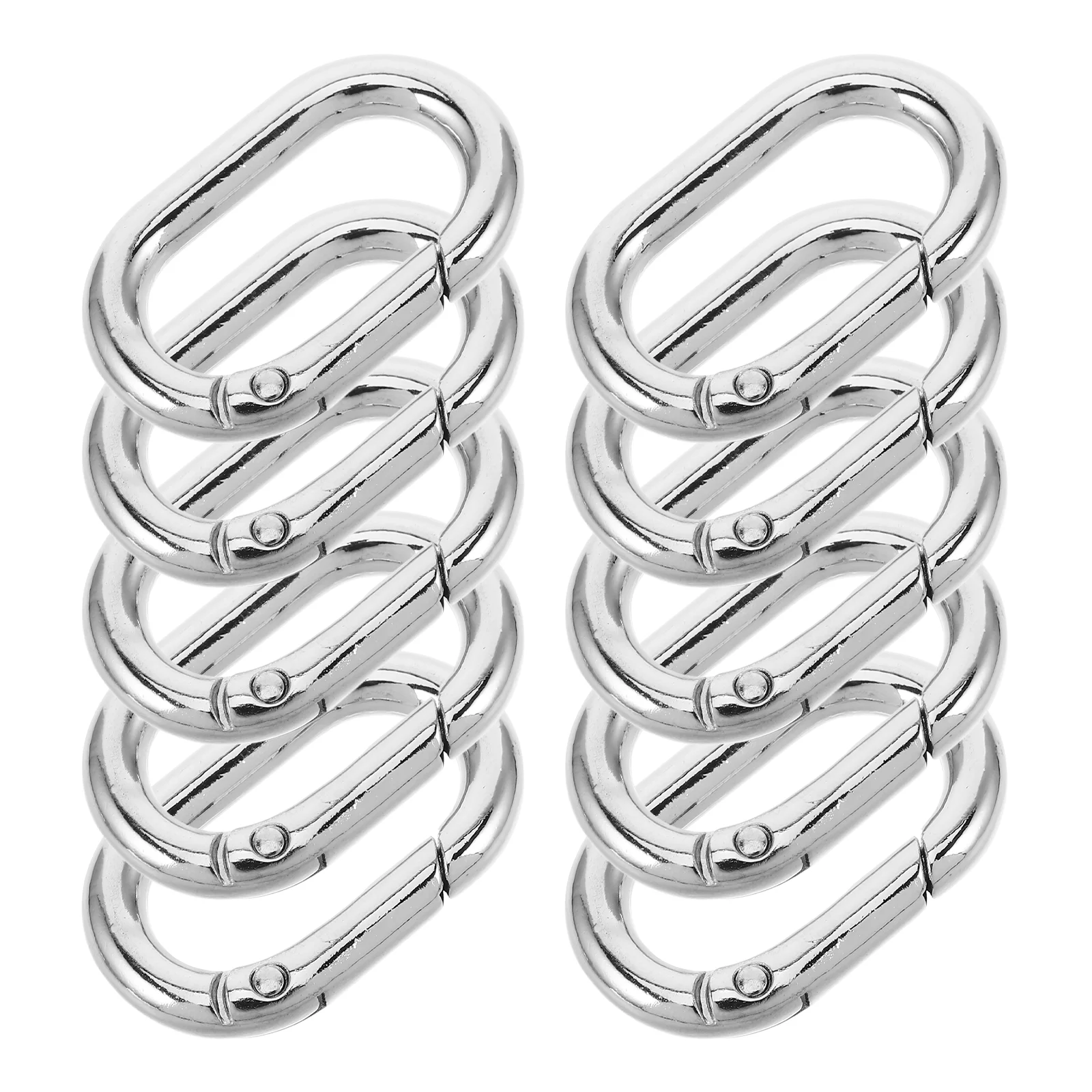 

10 Pcs Buckle Luggage Accessories Bracelet Clasps Bags Oval Carabiner Cable Ring Metal Open Spring Clip Lobster Jewelry Rings