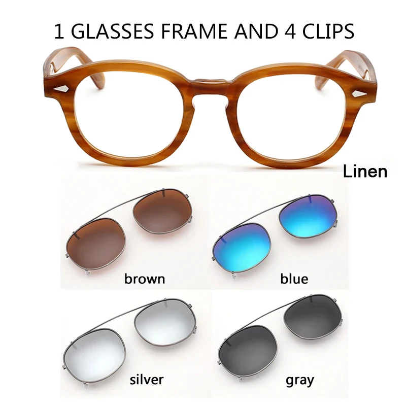Runde Clip auf Sonnenbrille Frauen Polarisierte Linse UV400 Mann Johnny Depp Lemtosh Sonnenbrille Luxus Marke Vintage Schutzbrillen – Detail 15