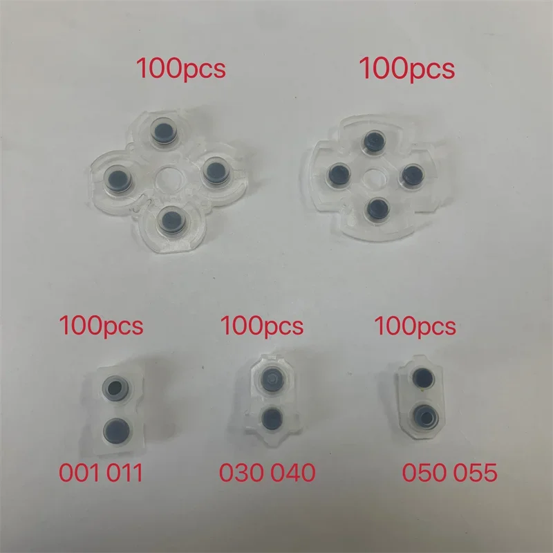 

500pcs=100pcs Each for Ps4 Game Pad Controller Conductive Rubber 001 011 030 040 050 055 Silicone Pad