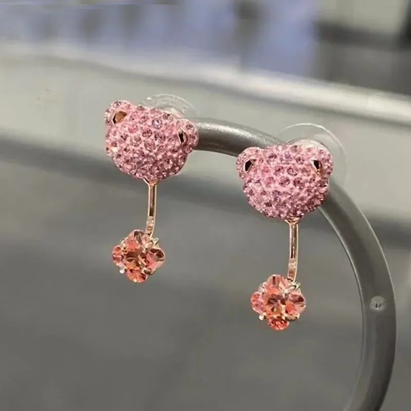 NONE Original 2025, trendiges edles Schmuckset für Damen, Charms, kleiner Bär, Halskette, Ohrring, Armband, Party-Accessoires, romantische Geschenke 10