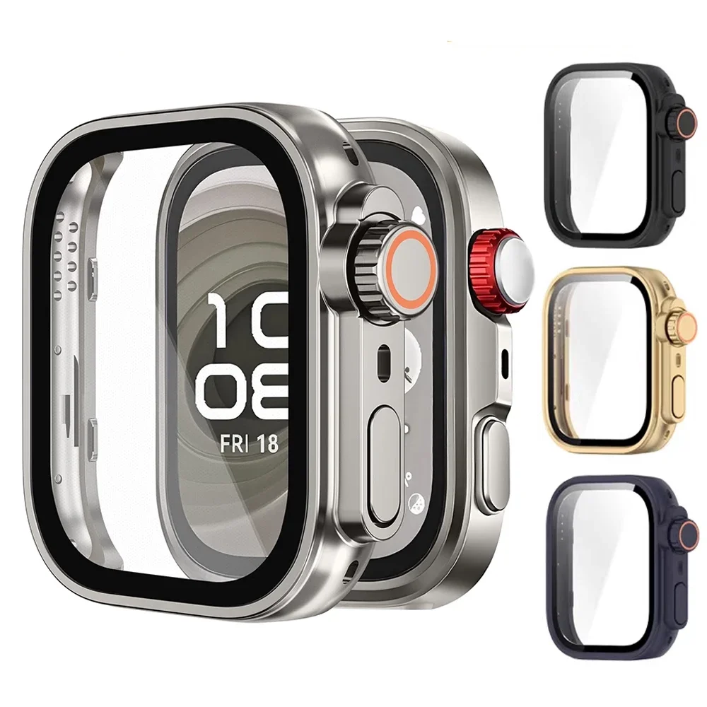 �y�Z�[�����z�����K���X + �P�[�X Huawei Watch Fit 4 Pro �X�N���[���v���e�N�^�[�t���[���o���p�[�J�o�[ Huawei Watch Fit 4 �P�[�X�p