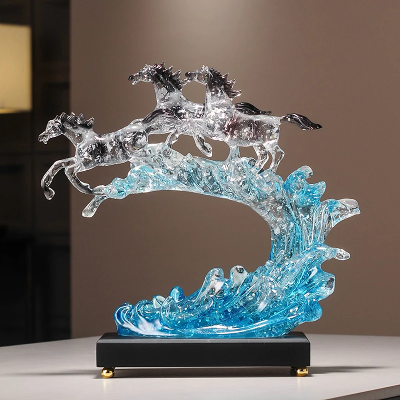 

Room Decor Ma To Success Ornament Resin Sculpture,Living Room TV Cabinet,Wine Cabinets,Office Statue Desktop Decorations,Gift