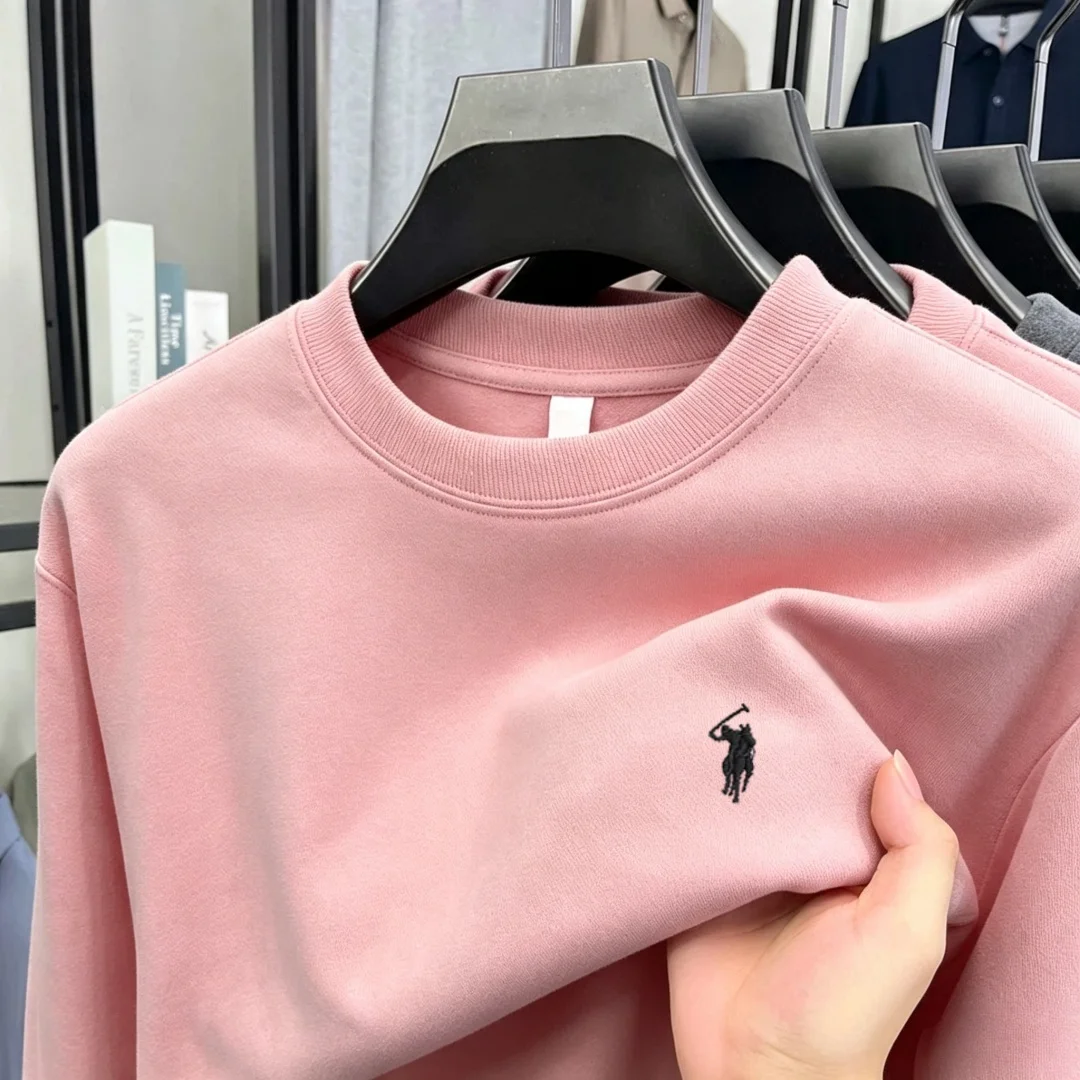 100% pure cotton high-end brand men's long sleeve polo shirt autumn winter fashionable luxury embroidery golf top casual T-shirt view 4