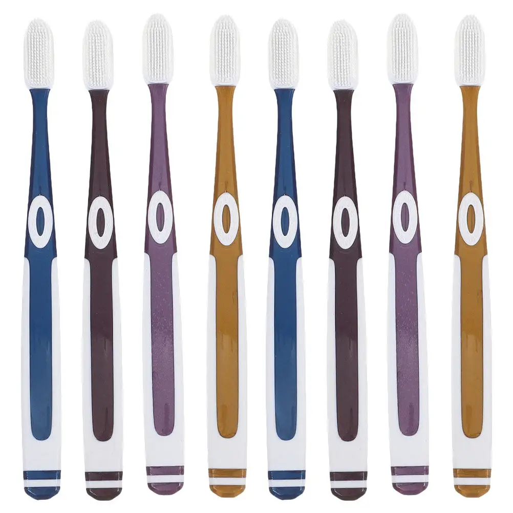 

Набор из 8 силиконовых зубных щеток для взрослых с мягкой щетиной для чувствительных зубов, семейный комплект, глубокая чистка, портативный, для путешествий и активного отдыха