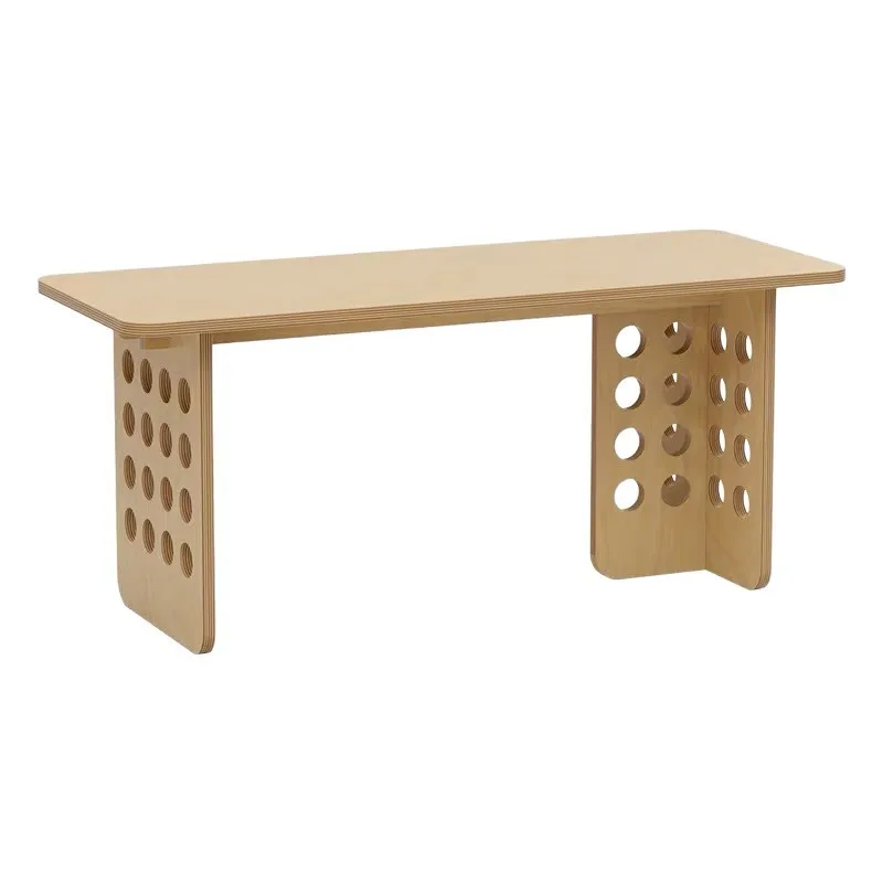 Medieval style, wavy hole board, solid wood desk, simple computer desk for home use