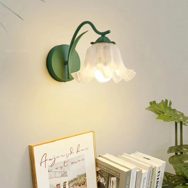 bell-orchid-wall-lamp-bedroom-bedside-light-french-cream-wind-flower-sconces-for-living-room-background-aisle-stairway
