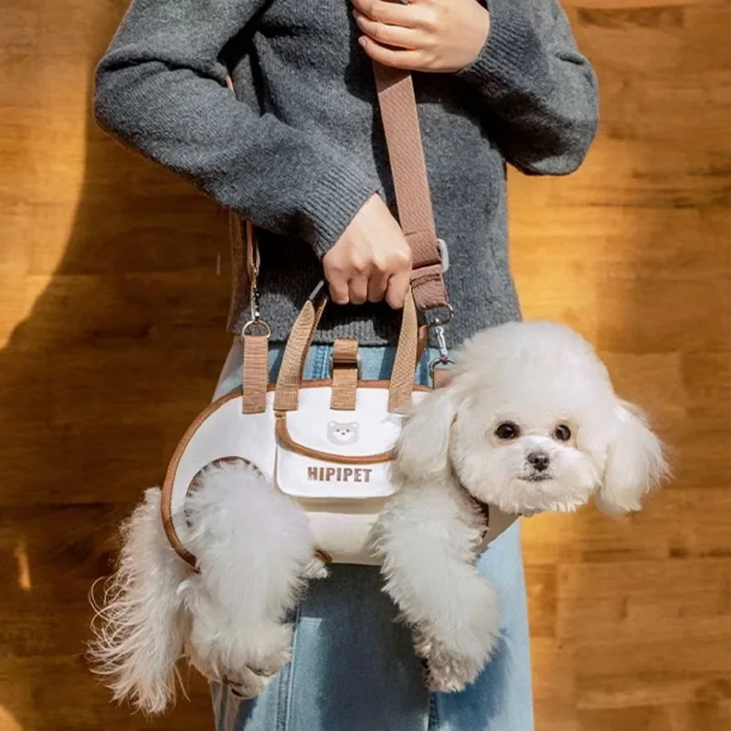 Bolsa de Transporte Portátil para Cães, Respirável e Ajustável, Mochila Multifuncional para Viagem com Animais de Estimação