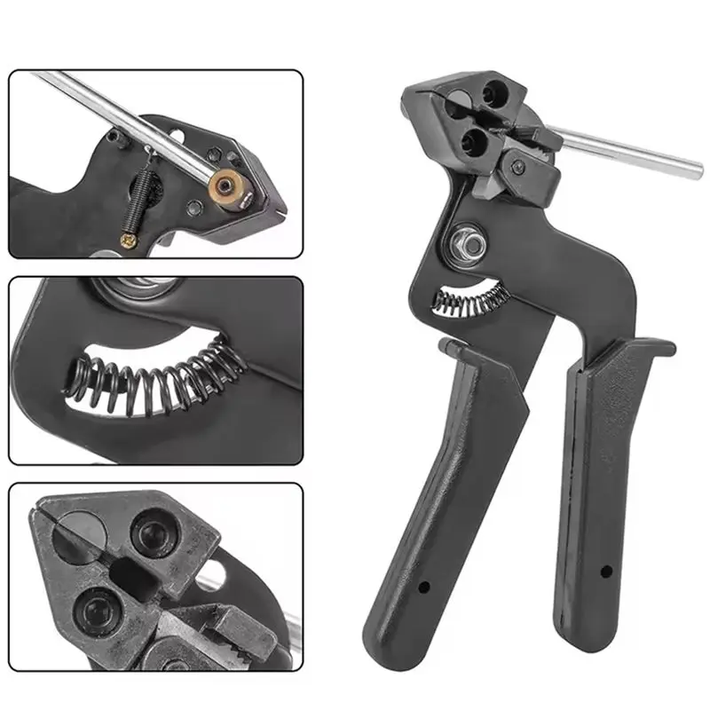 Easy Use Multi-Purpose Stainless Steel Cable Bundle Tool - Self-Locking Metal Tie Pliers Manual Use