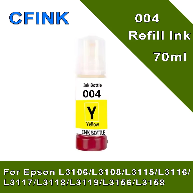 

CFINK 004 L3117 Сменный флакон с красящими чернилами 70 мл для струйного принтера Epson L3106 L3108 L3115 L3116 L3117 L3118 L3119