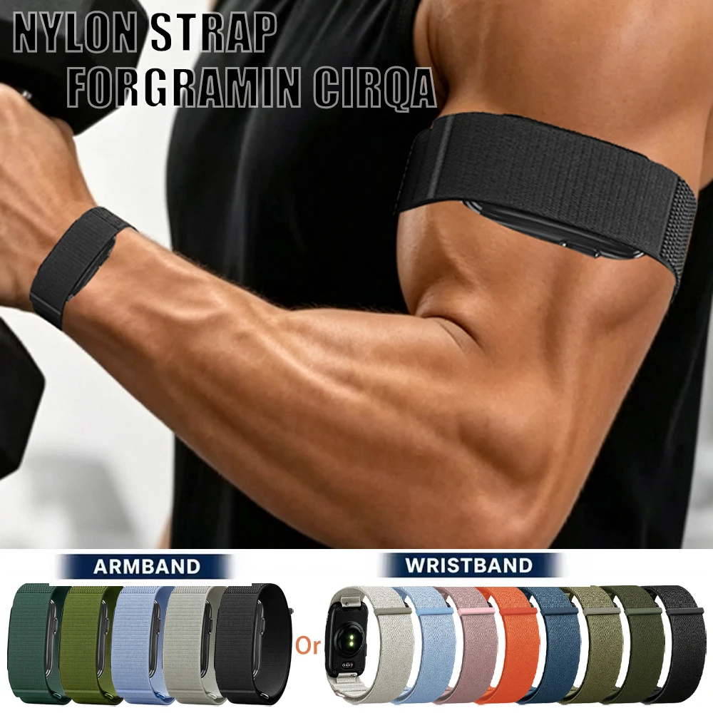 Soft Nylon Watch Strap for Garmin CIRQA Smart Band Sport Fitness Tracker Replace Wrist Band for Men Women Loop Correa Bracelet