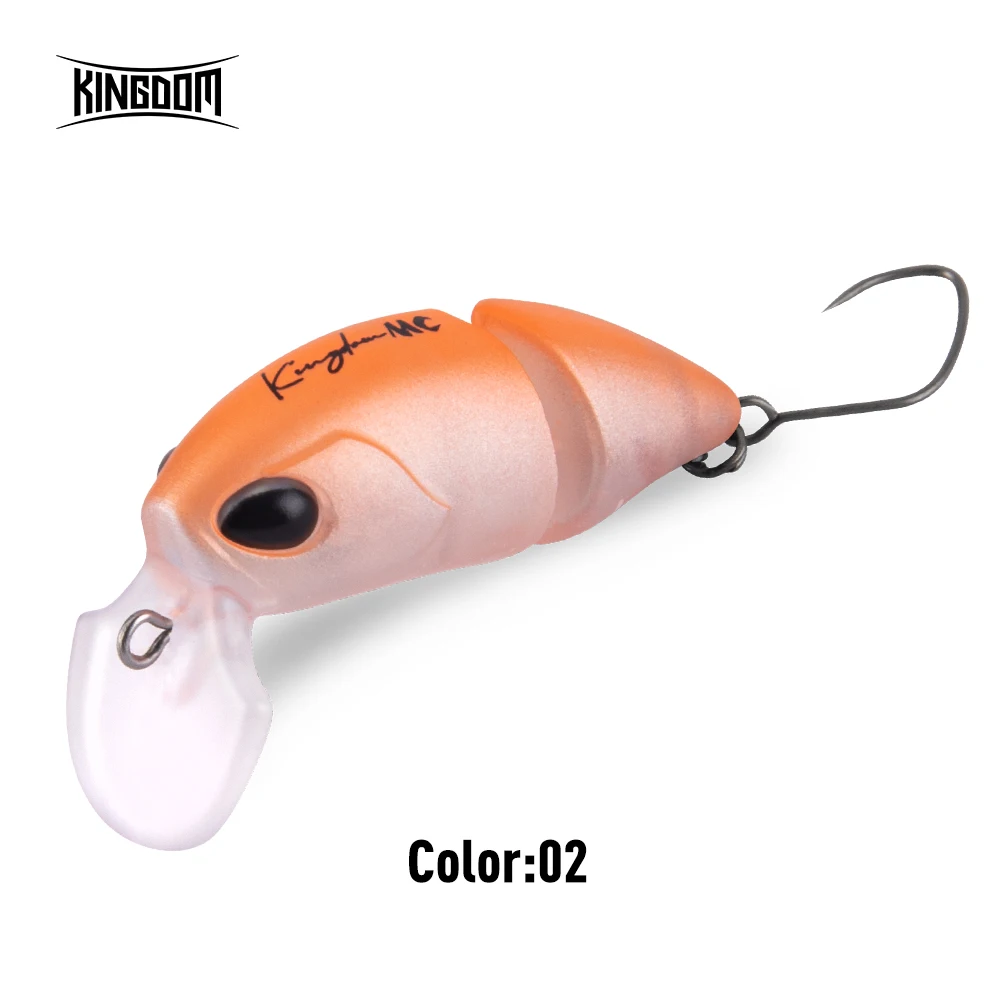 Kingdom 2-teiliger Minnow-Köder, 2,3 g, 37 mm, schwimmender S-förmiger harter Wobble-Topwater-Swimbaits, künstlicher Köder zum Forellen-Barschangeln
