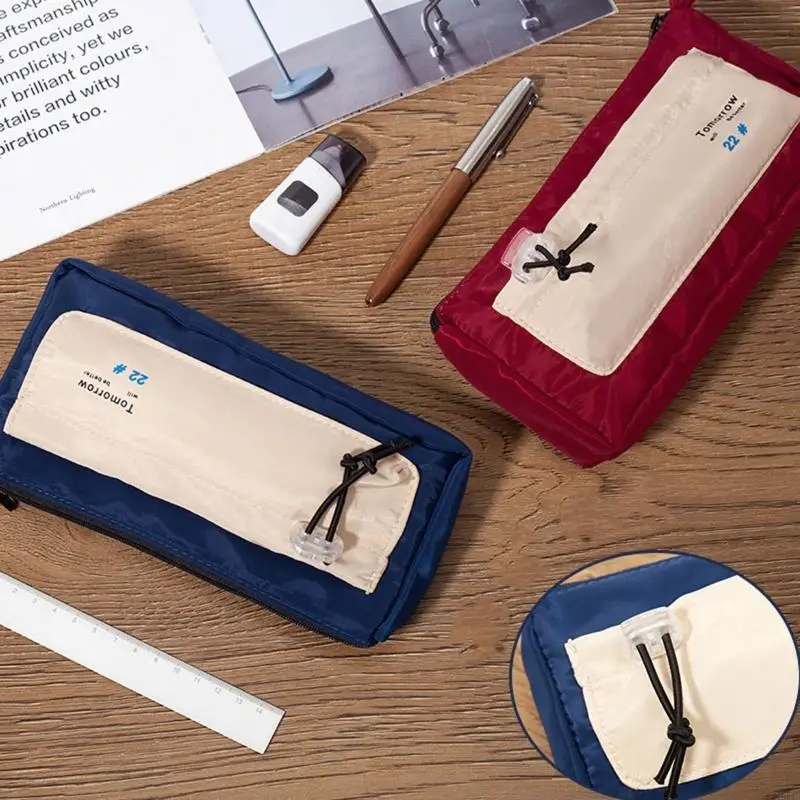 M5TB Handheld Pencil for Case Waterproof Nylon Pen Bag Elastic Spring Closure for Stu