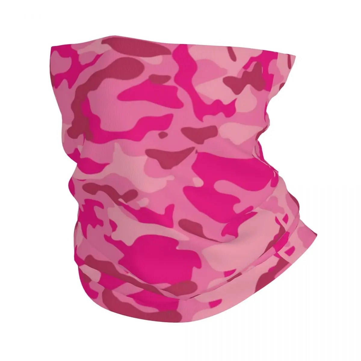 Custom Pink Morden Camouflage Style Camo Bandana Winter Neck Warmer Men Windproof Wrap Face Scarf for Ski Gaiter Headband