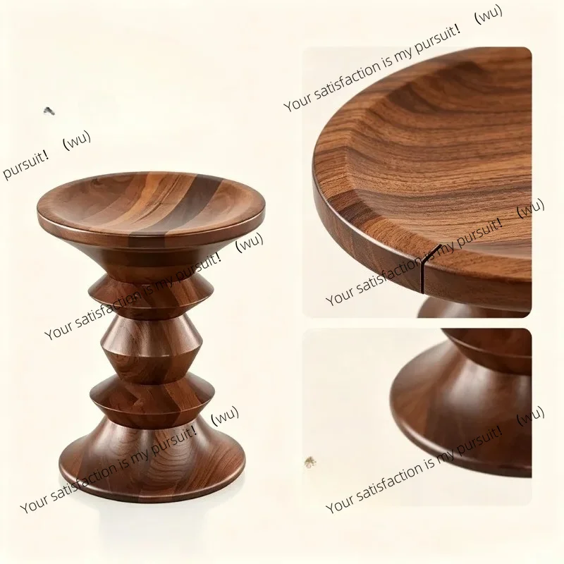 for Home Living Room Modern Simple Solid Wood Chair Stool Leisure Ottoman Side Table