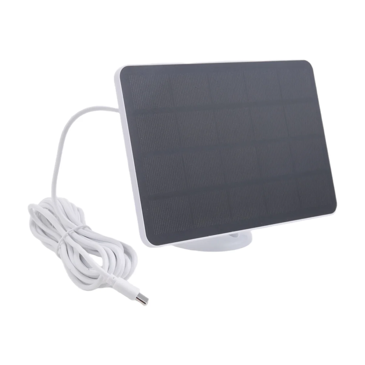 Solar panels Waterproof 4W Solar Panel Charger for Home Security Camera Solar Cells Powered Charger with Charging Cable,White
