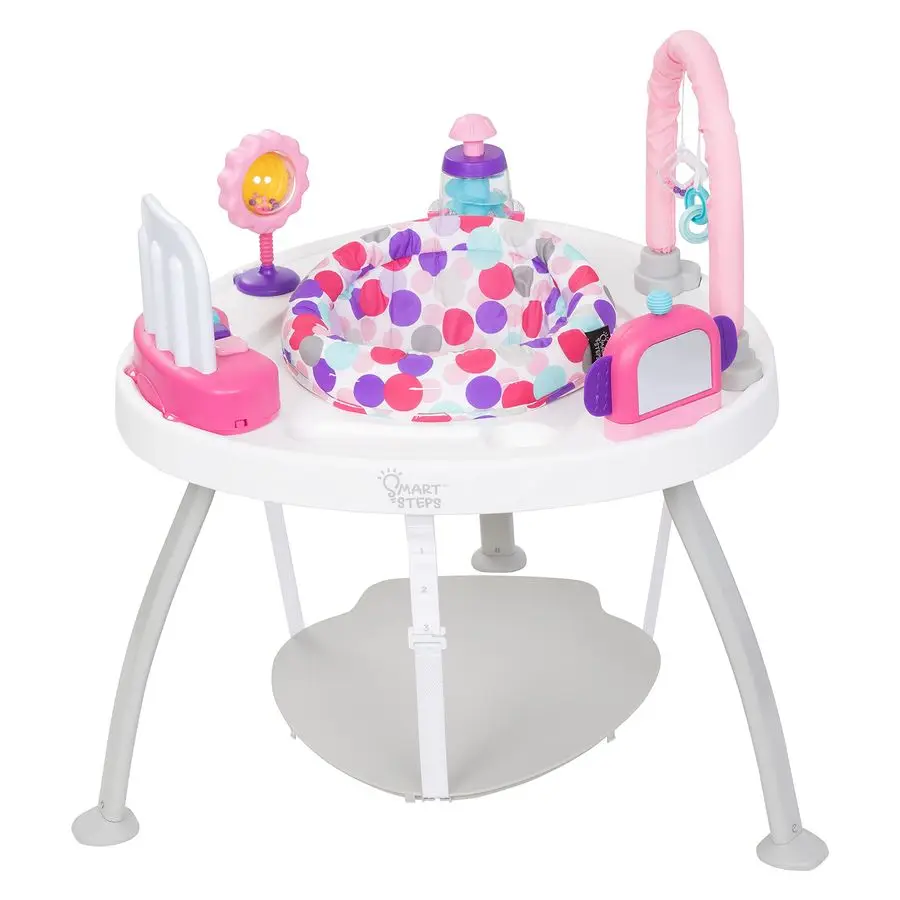 

Ступеньки 3в1 Bounce N Play Activity Center Plus с обучающими игрушками STEM, принцесса розового цвета