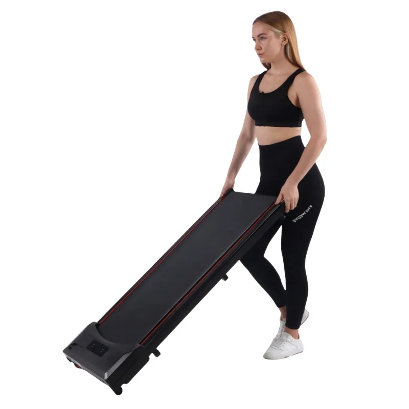 Basic Black Red Portable Under Desk Walking Pad Treadmill 1 Piece Factory Sale for Home and Office Electric Walking Pad
