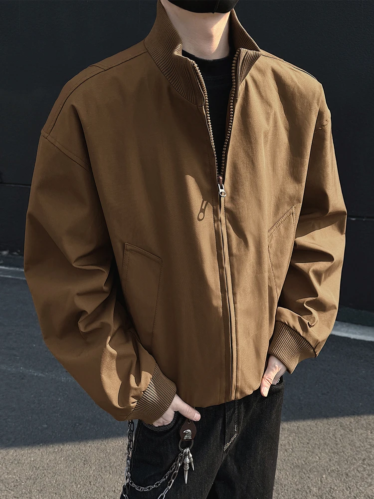 

Мужская хлопковая куртка-пилот большого размера, бейсбольное пальто больших размеров, свободная посадка, весна-осень-зима, полиэфирная ткань