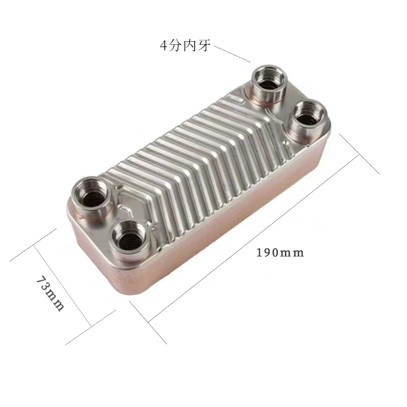 1/2" BSP Female Port 10/18 Plate Brazed Heater Exchanger 304 Stainless Cooling Condenser Water Steam Oil Chiller Wort Homebrew – Detail 1