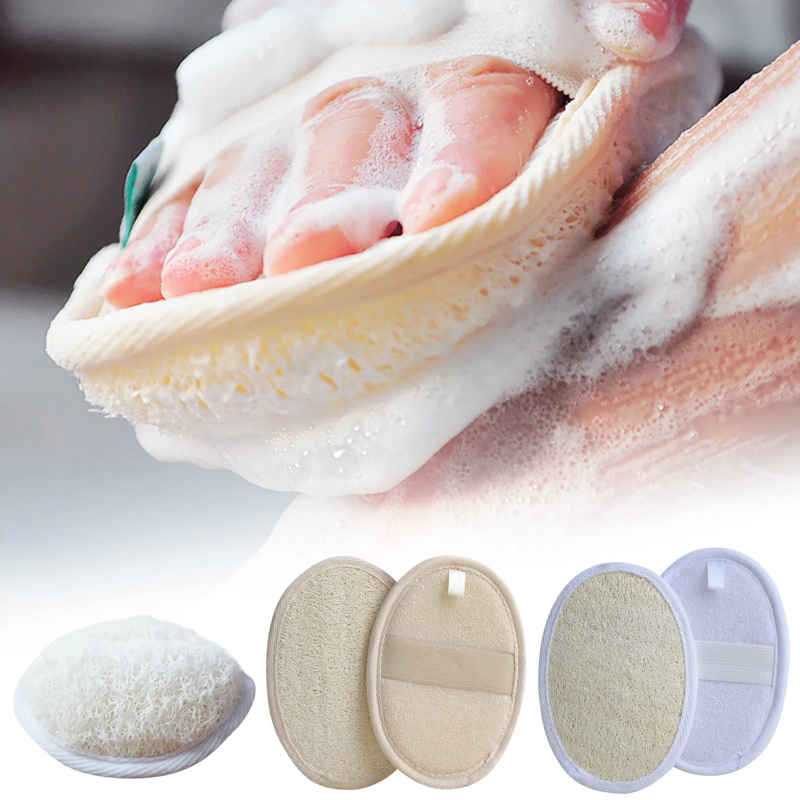 Japanese Loofah Bath Sponge 8*12cm Exfoliating Towel Natural Fiber Shower Tool For Body Back Scrubbing Home Bathroom Spa 2026