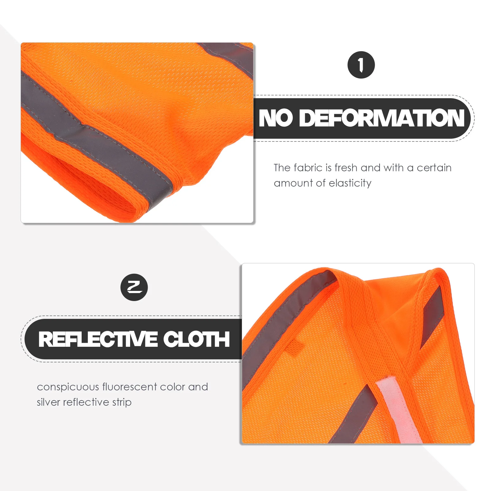 

Reflective Dog Scarf Elastic Fluorescent Fabric Silver Strip Travel Hole Design Washable Pet Bandana Pet Reflective Bandana