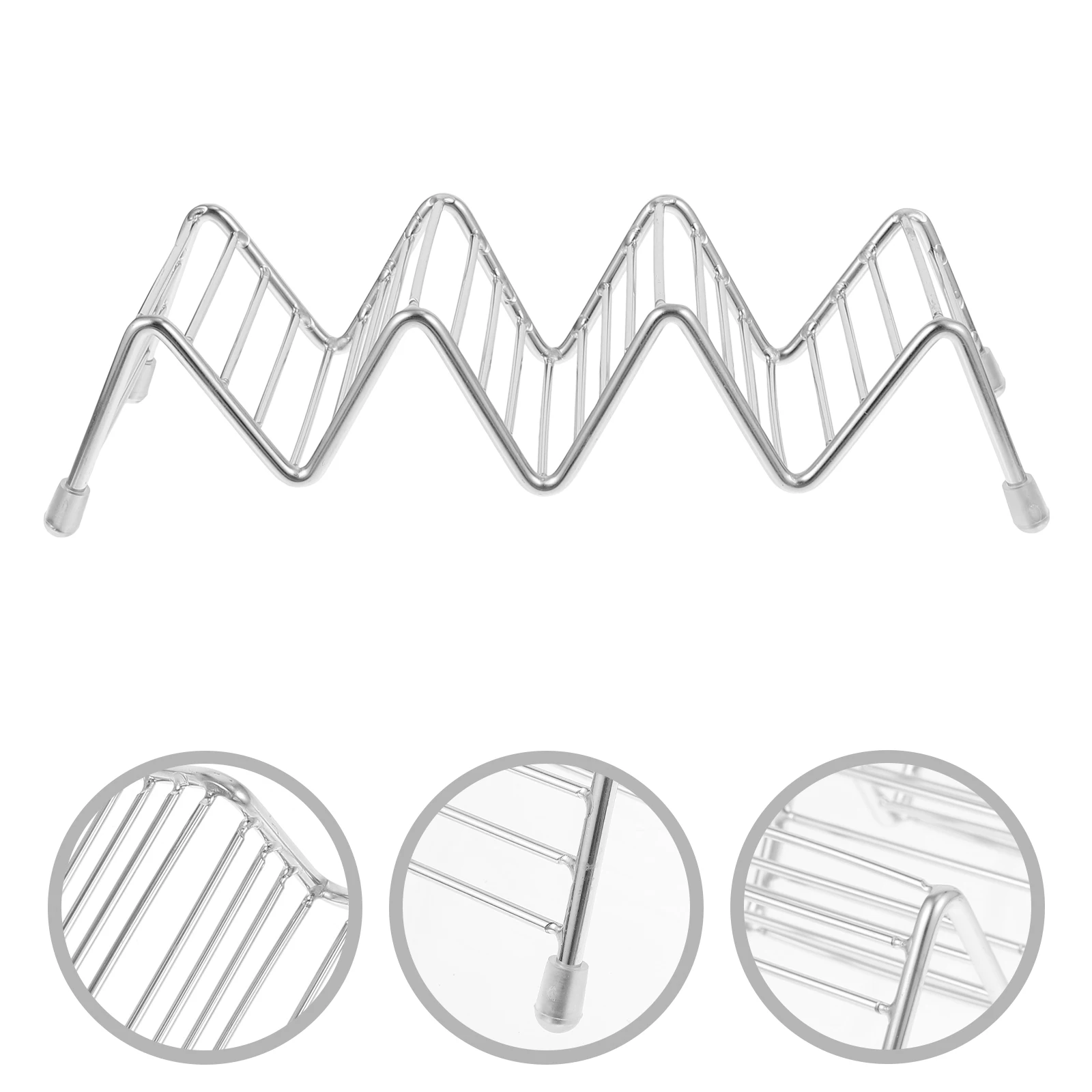 

Stainless Steel Taco Holder Pancake St Food Display Mexican Crapes Reversible Tortilla Container Suitable Restaurants