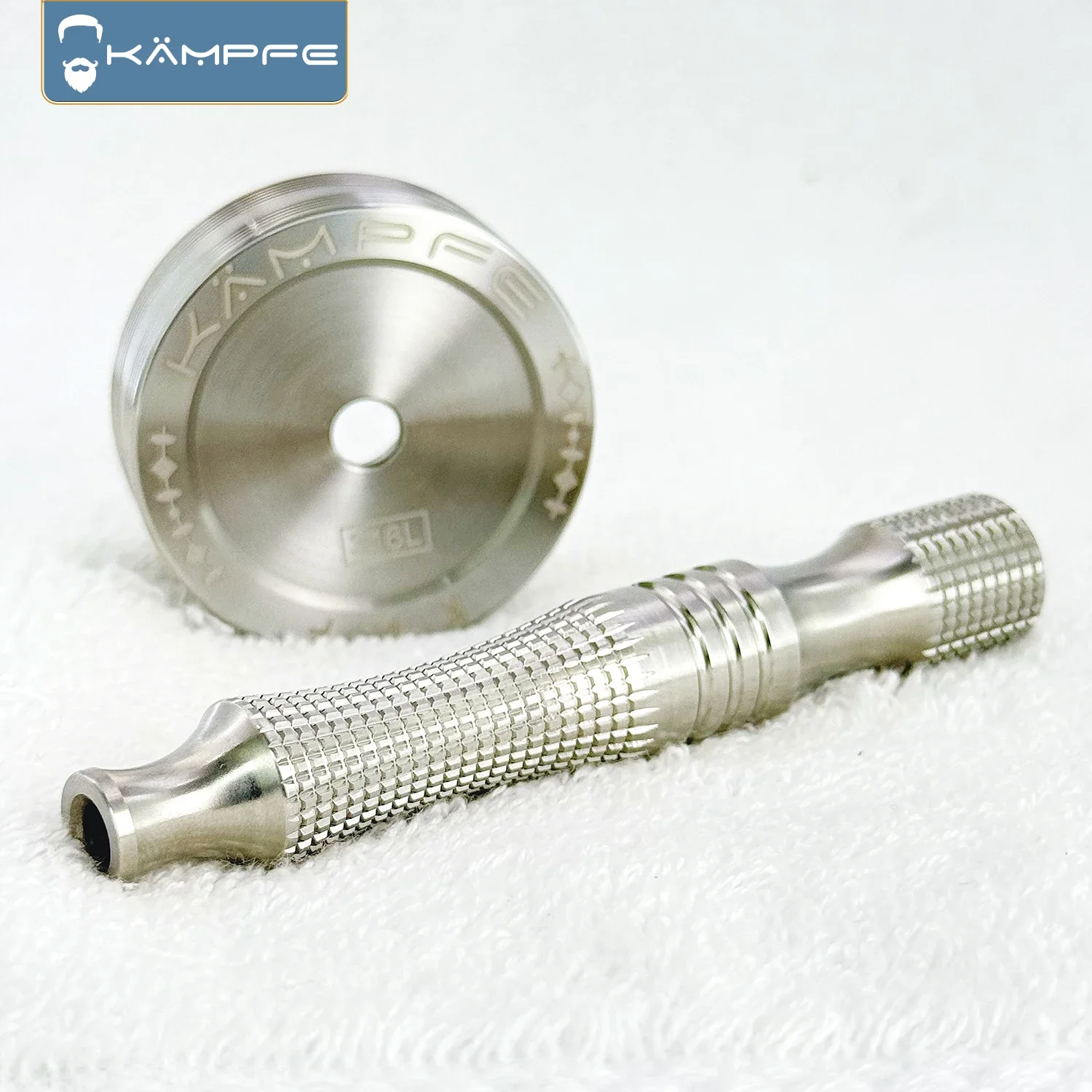 

KAMPFE Men Safety Razor Handle For Shaving Beard High Quality 316L Stainless Steel Handle gifts for men