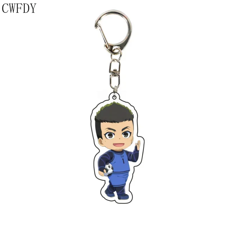 Anime Blue Lock Arcylic Keychain Cartoon Figures Isagi Yoichi Bachira Meguru Kawaii Key Chain Costume Accessories Birthday Gifts