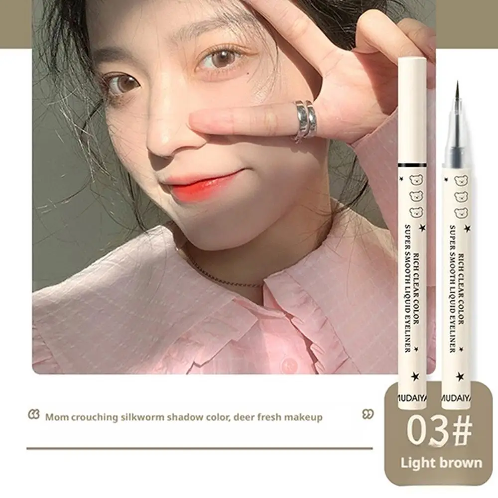 Eyeliner liquido nero, Eye Liner liquido Eyeliner impermeabile e a prova di sbavature Trucco Penna eyeliner liquido simpatico orso ad alta pigmentazione