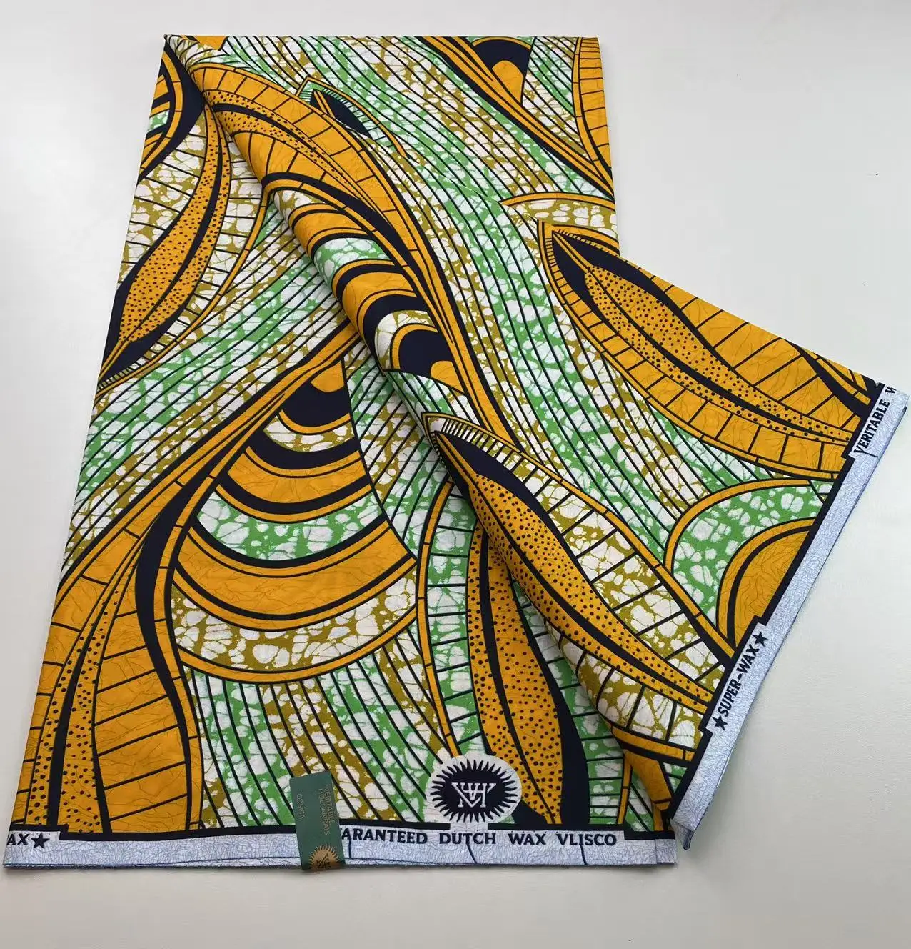 

6Yards Nouveau Grand Super tissu Original couture Ankara paillettes cire robes de soirée Batik doux Pagne 100% coton africain Ni
