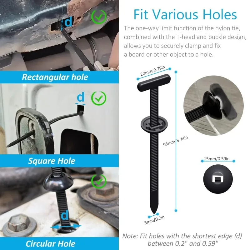 New Heavy Duty Nylon Cable Ties Universal Self Locking Zip Ties for Car Repair Daily Use Office Organization  Cable Marker view 3