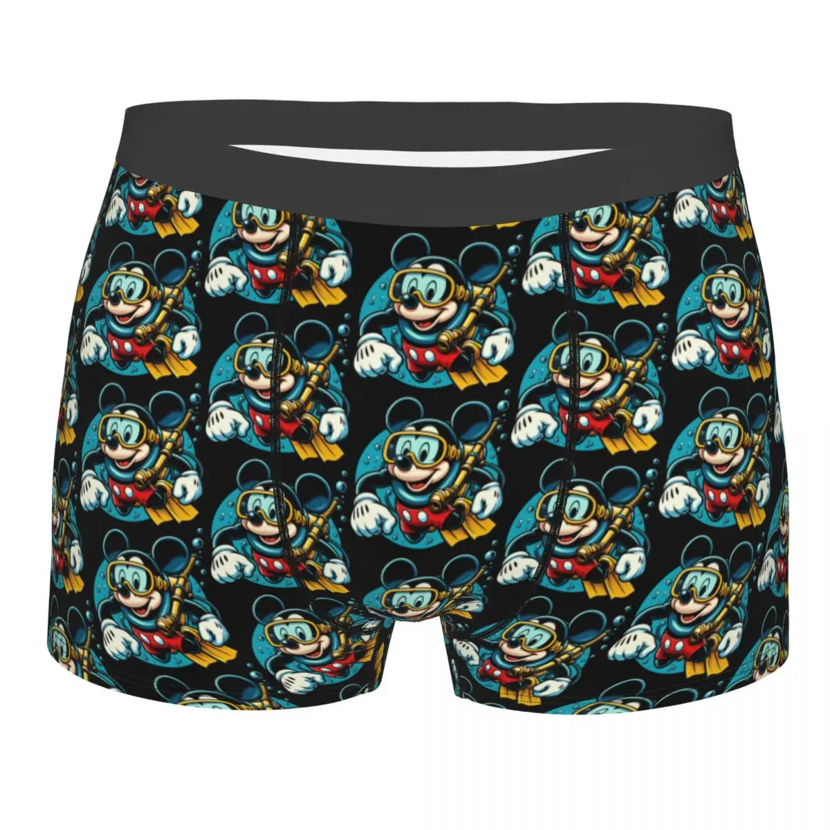 

Custom Mickey Mouse Diving Underwear Male Printed Boxer Shorts Panties Briefs Breathable Underpants