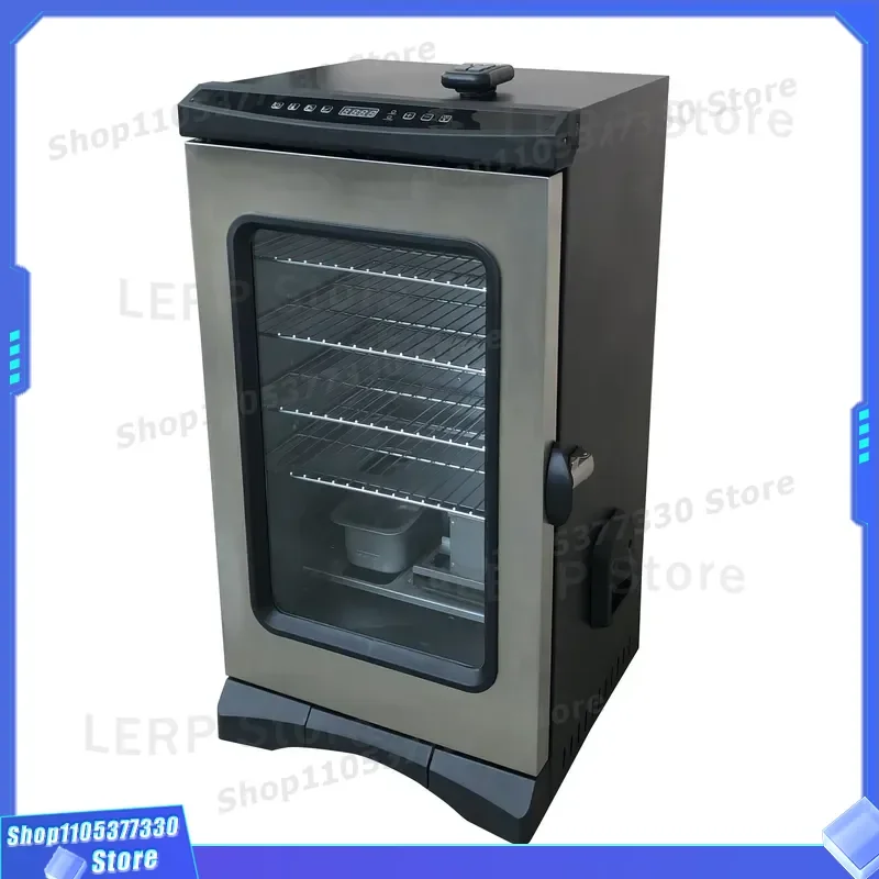 30 Inch Electric BBQ Smoker with Full Glass Window Digital Control Deluxe Outdoor Grill for Meat Smoking and Roasting Cooking